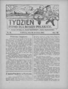 Tydzień: pismo dla rodzin polskich: dodatek niedzielny do "Gazety Szamotulskiej" i "Gazety Międzychodzkiej" 1927.04.24 R.3 Nr16