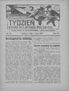 Tydzień: pismo dla rodzin polskich: dodatek niedzielny do "Gazety Szamotulskiej" i "Gazety Międzychodzkiej" 1927.05.08 R.3 Nr18