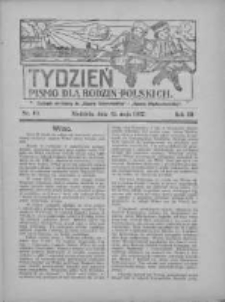 Tydzień: pismo dla rodzin polskich: dodatek niedzielny do "Gazety Szamotulskiej" i "Gazety Międzychodzkiej" 1927.05.15 R.3 Nr19