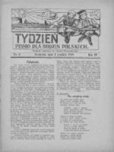 Tydzień: pismo dla rodzin polskich: dodatek niedzielny do "Gazety Szamotulskiej" 1929.12.01 R.4 Nr9