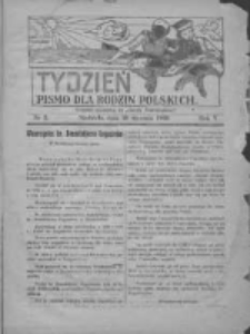Tydzień: pismo dla rodzin polskich: dodatek niedzielny do "Gazety Szamotulskiej" 1930.01.19 R.5 Nr3