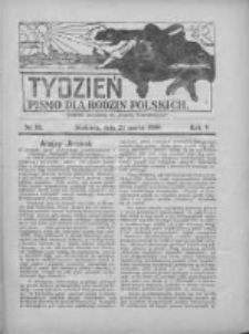 Tydzień: pismo dla rodzin polskich: dodatek niedzielny do "Gazety Szamotulskiej" 1930.03.23 R.5 Nr12