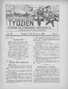 Tydzień: pismo dla rodzin polskich: dodatek niedzielny do "Gazety Szamotulskiej" 1930.03.30 R.5 Nr13