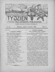 Tydzień: pismo dla rodzin polskich: dodatek niedzielny do "Gazety Szamotulskiej" 1930.04.06 R.5 Nr14