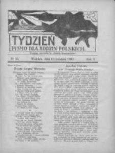 Tydzień: pismo dla rodzin polskich: dodatek niedzielny do "Gazety Szamotulskiej" 1930.04.13 R.5 Nr15
