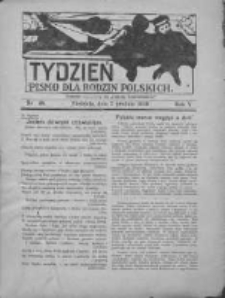 Tydzień: pismo dla rodzin polskich: dodatek niedzielny do "Gazety Szamotulskiej" 1930.12.07 R.5 Nr48