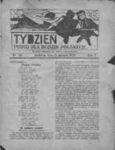 Tydzień: pismo dla rodzin polskich: dodatek niedzielny do "Gazety Szamotulskiej" 1930.12.21 R.5 Nr50