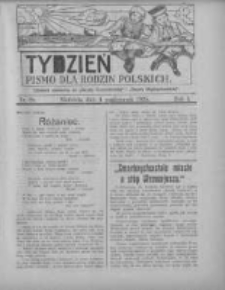 Tydzień: pismo dla rodzin polskich: dodatek niedzielny do "Gazety Szamotulskiej" i "Gazety Międzychodzkiej" 1925.10.04 R.1 Nr28