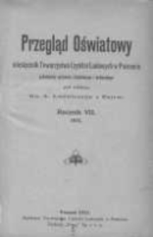Przegląd Oświatowy: miesiecznik Towarzystwa Czytelni Ludowych w Poznaniu: poświęcony sprawom oświatowym i kulturalnym 1912.01.01 R.7 Z.1