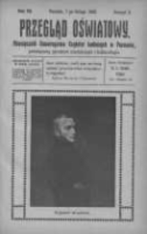 Przegląd Oświatowy: miesiecznik Towarzystwa Czytelni Ludowych w Poznaniu: poświęcony sprawom oświatowym i kulturalnym 1912.02.01 R.7 Z.2