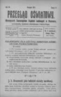 Przegląd Oświatowy: miesiecznik Towarzystwa Czytelni Ludowych w Poznaniu: poświęcony sprawom oświatowym i kulturalnym 1912.08 R.7 Z.8