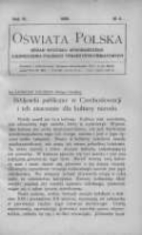 Oświata Polska: organ Wydziału Wykonawczego Zjednoczenia Polskich Towarzystw Oświatowych 1929 R.6 Nr4