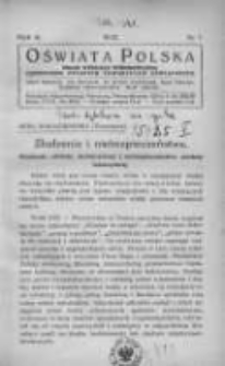 Oświata Polska: organ Wydziału Wykonawczego Zjednoczenia Polskich Towarzystw Oświatowych 1932 R.9 Nr1