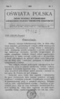Oświata Polska: organ Wydziału Wykonawczego Zjednoczenia Polskich Towarzystw Oświatowych 1933 R.10 Nr1
