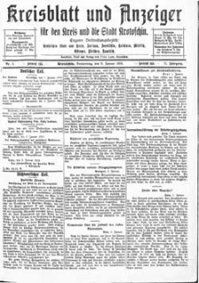 Kreisblatt und Anzeiger für den Kreis und die Stadt Krotoschin 1919.01.09 R.71 Nr4