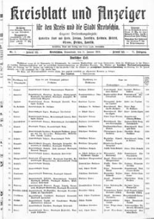 Kreisblatt und Anzeiger für den Kreis und die Stadt Krotoschin 1919.01.11 R.71 Nr5