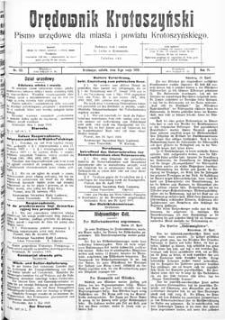 Orędownik Krotoszyński: pismo urzędowe dla miasta i powiatu krotoszyńskiego 1919.05.03 R.71 Nr53