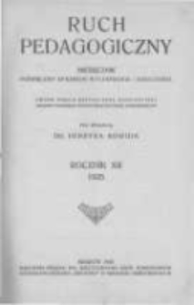 Ruch Pedagogiczny. 1925 R.12(14) nr1-2