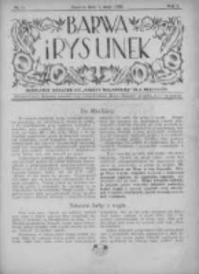 Barwa i Rysunek: bezpłatny dodatek do "Gazety Malarskiej" dla młodzieży 1928 maj R.1 Nr1