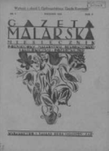 Gazeta Malarska: miesięcznik poświęcony malarstwu dekoracyjnemu, lakiernictwu i pozłotnictwu: organ Związku Cechów Malarskich i Lakierniczych 1929 wrzesień R.2 Nr9