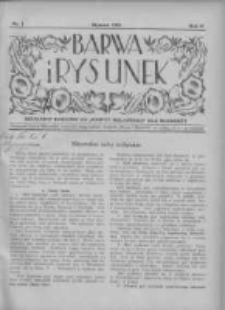 Barwa i Rysunek: bezpłatny dodatek do "Gazety Malarskiej" dla młodzieży 1929 styczeń R.2 Nr1