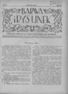 Barwa i Rysunek: bezpłatny dodatek do "Gazety Malarskiej" dla młodzieży 1929 kwiecień R.2 Nr4