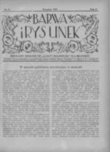 Barwa i Rysunek: bezpłatny dodatek do "Gazety Malarskiej" dla młodzieży 1929 sierpień R.2 Nr8