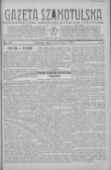 Gazeta Szamotulska: niezależne pismo narodowe, społeczne i polityczne 1936.02.15 R.15 Nr18