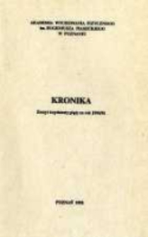Kronika. Akademia Wychowania Fizycznego im. Eugeniusza Piaseckiego w Poznaniu Z.35 1990/91