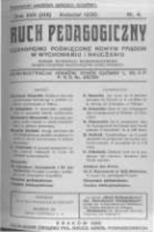 Ruch Pedagogiczny. 1930 R.17(19) nr4