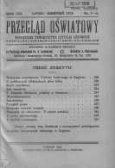 Przegląd Oświatowy: miesięcznik Towarzystwa Czytelni Ludowych poświęcony sprawom oświatowym i kulturalnym 1926 lipiec/sierpień R.21 Nr7/8