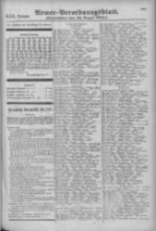 Armee-Verordnungsblatt. Verlustlisten 1915.08.25 Ausgabe 651
