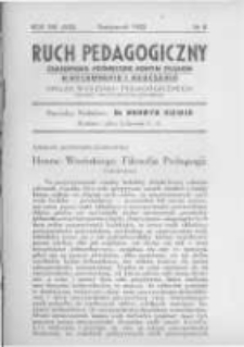 Ruch Pedagogiczny. 1932 R.19(21) nr8