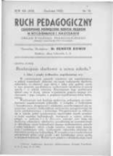 Ruch Pedagogiczny. 1932 R.19(21) nr10