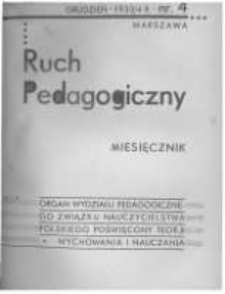Ruch Pedagogiczny. 1933-1934 R.23(21) nr4