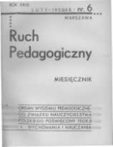 Ruch Pedagogiczny. 1933-1934 R.23(21) nr6