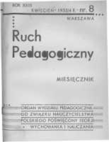 Ruch Pedagogiczny. 1933-1934 R.23(21) nr8