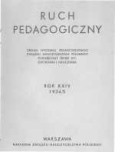 Ruch Pedagogiczny. 1934-1935 R.24 nr1
