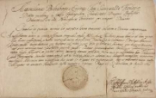 Dyplom ukończenia trzyletnich studiów filozoficznych na uniwersytecie w Pradze, wystawiony dla Adama Floriana Konarzewskiego (1639–1676), fundatora bazyliki na Świętej Górze, przez prof. Uniwersytetu Karola Ferdynanda w Pradze i dziekana Wydziału Filozoficznego, jezuitę Maksymiliana Reichenbergera, doktora teologii