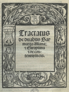 Tractatus de duabus Sarmatiis Asiana et Europiana et de contentis in eis