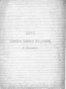 Spis członków Sodalicyi Maryańskiej