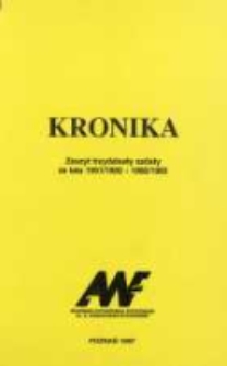 Kronika. Akademia Wychowania Fizycznego im. Eugeniusza Piaseckiego w Poznaniu Z.36 1991/92-1992/93