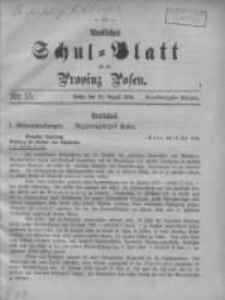Amtliches Schul-Blatt für die Provinz Posen 1908.08.20 Jg.41 Nr15