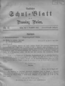 Amtliches Schul-Blatt f&uuml;r die Provinz Posen 1909.09.05 Jg.42 Nr17