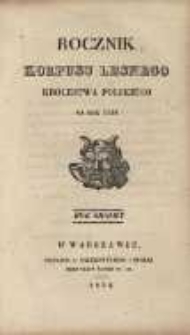 Rocznik Korpusu Leśnego Królestwa Polskiego na rok 1834