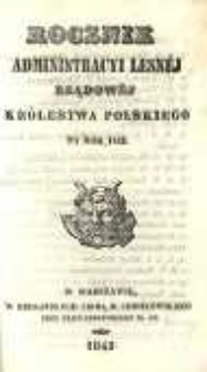 Rocznik Administracyi Leśnej Rządowej Królestwa Polskiego na rok 1842