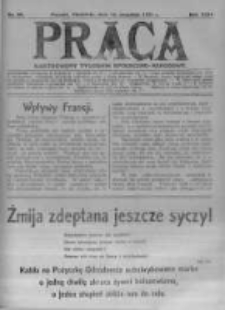 Praca: ilustrowany tygodnik społeczno-narodowy. 1920.09.19 R.24 nr38
