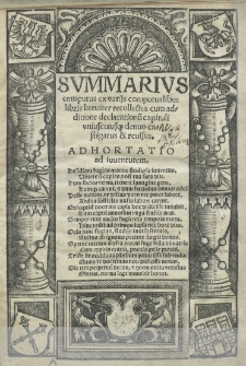 Summarius computus ex variis computualibus libris [...] recollectus cum additione declarationum capituli uniusquiusque denuo castigatus et revisus