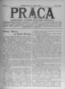 Praca: ilustrowany tygodnik społeczno-narodowy. 1921.02.13 R.25 nr7