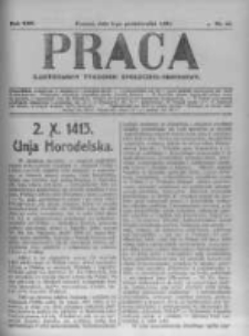 Praca: ilustrowany tygodnik społeczno-narodowy. 1921.10.02 R.25 nr40